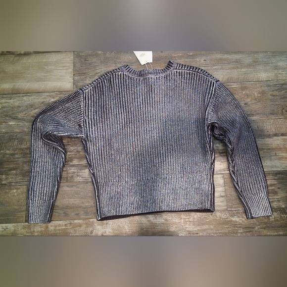 Mango Foiled Silver Crewneck Sweater - Picture 2 of 7